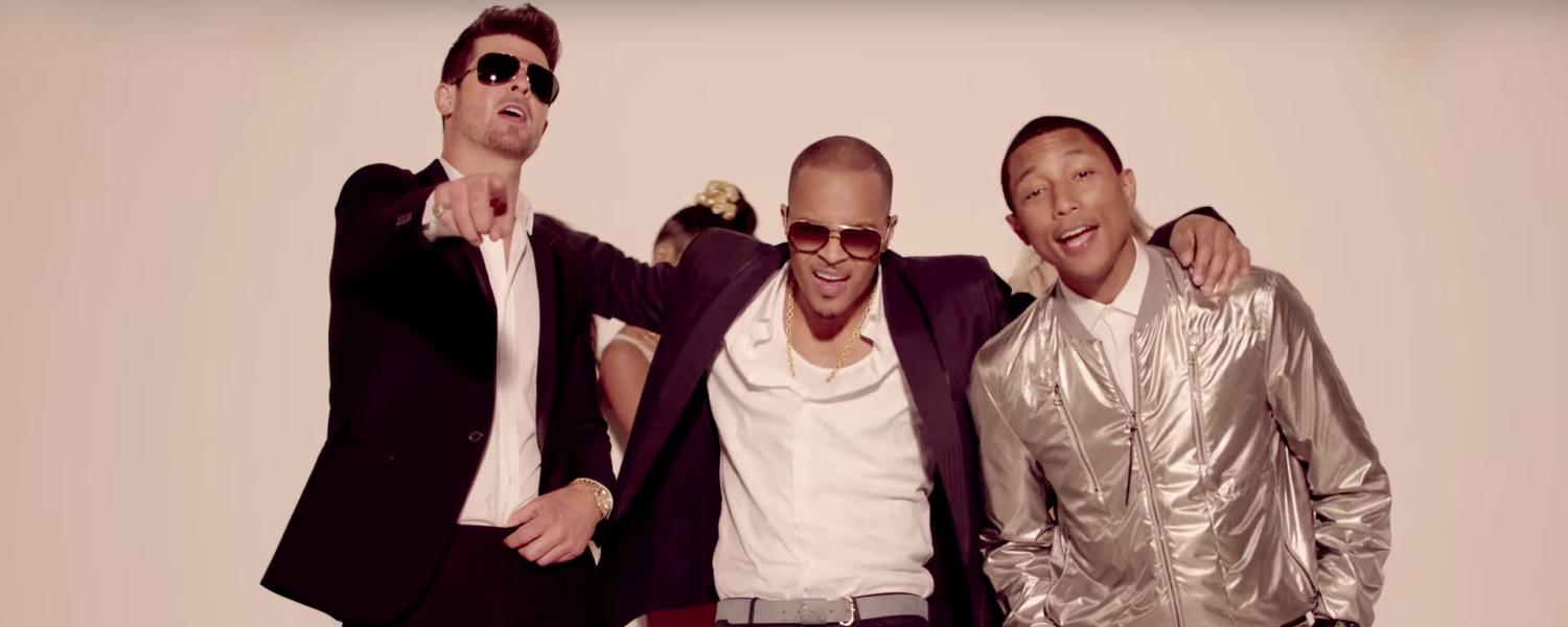 Blurred Lines music video featuring Robin Thicke, T.I. and Pharell Williams