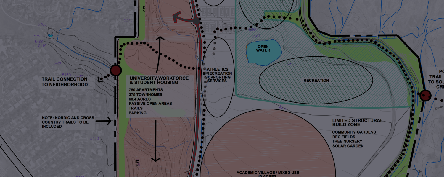 A detail from the CU Boulder South concept plan