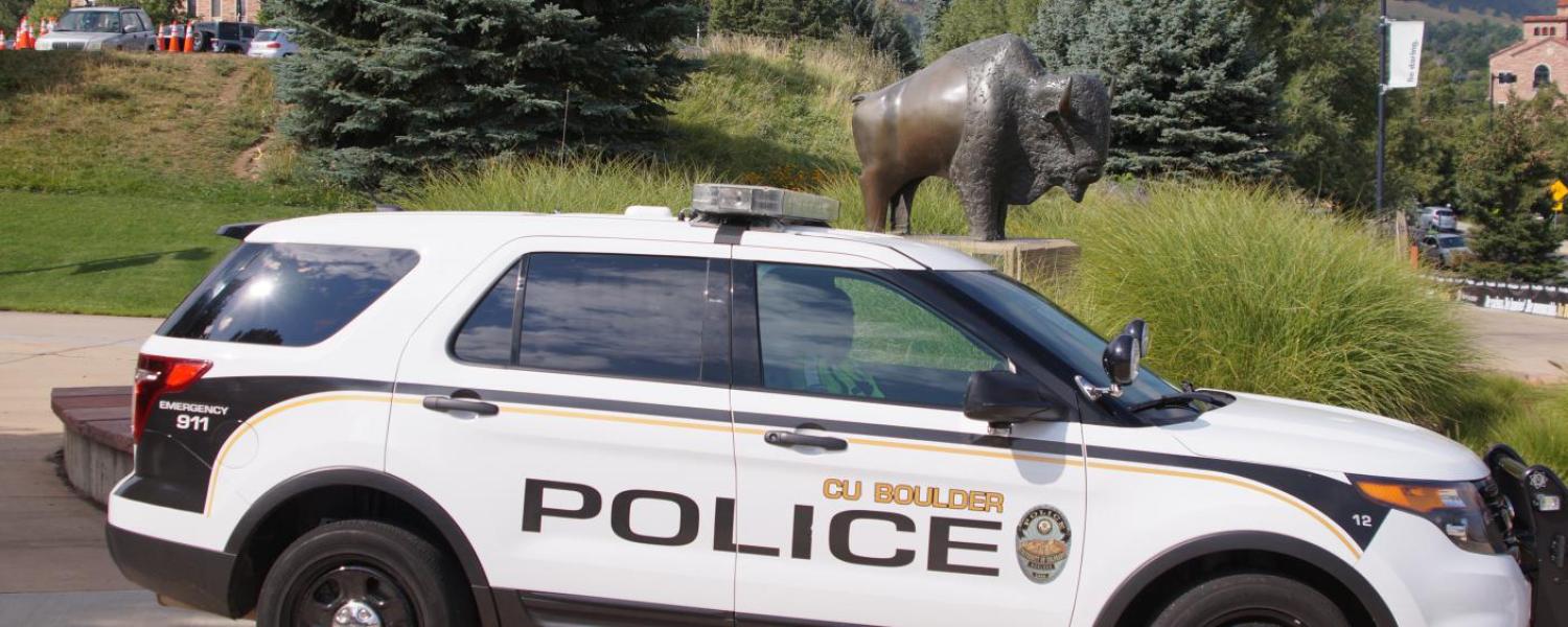 CUPD vehicle on campus