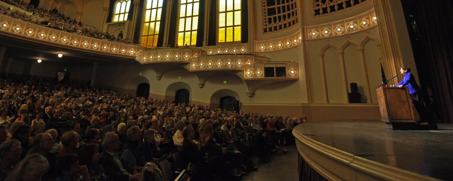 CWA speaker session at Macky Auditorium