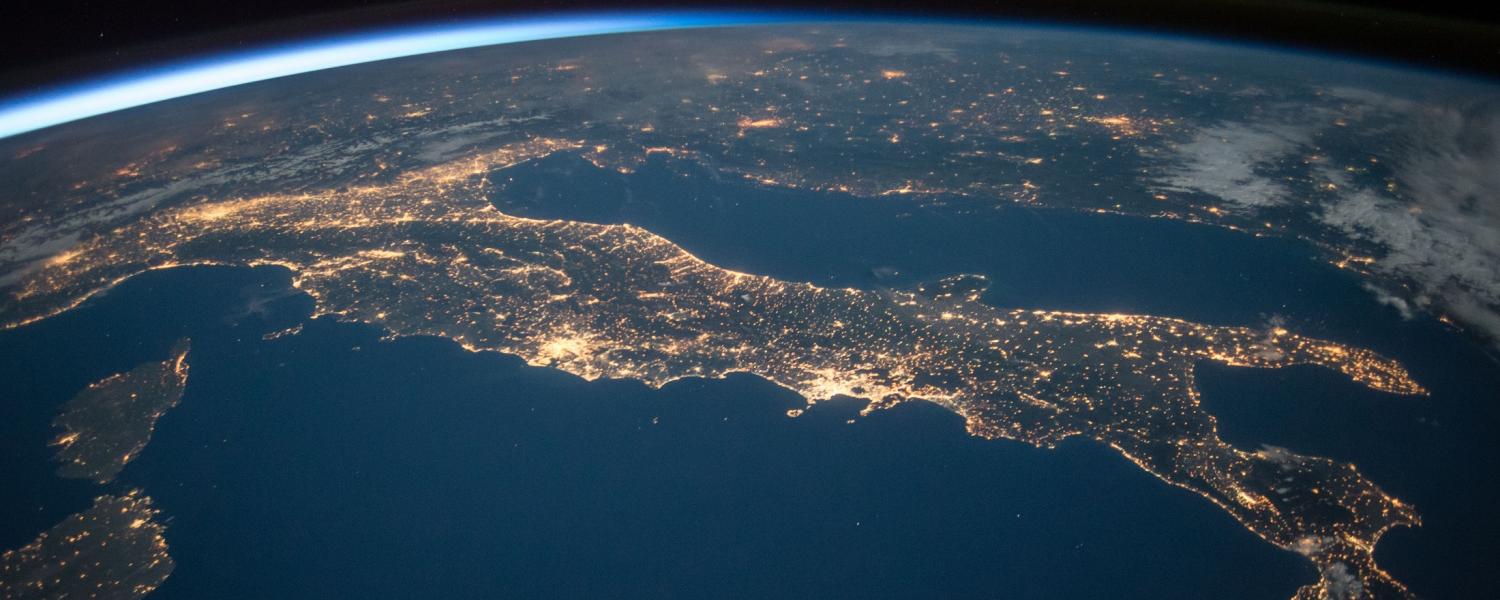 View of Italy from space