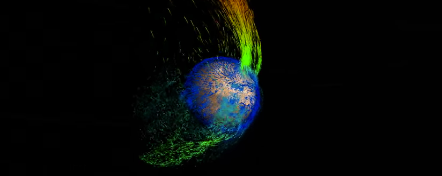 A 3-D animation created by NASA’s Scientific Visualization Studio using data from the MAVEN mission to Mars