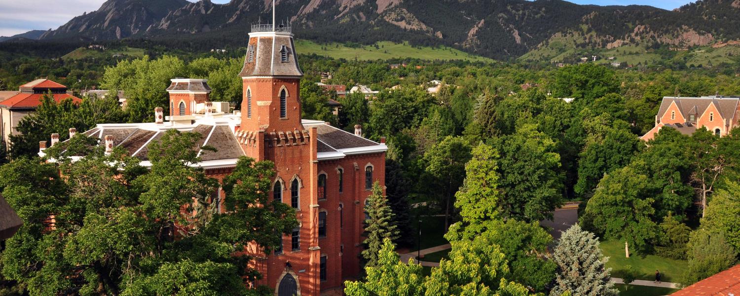 Old Main and the Flatirons