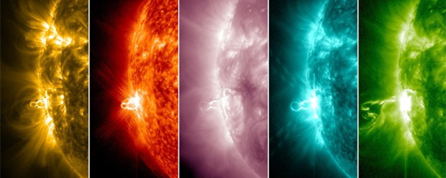 Image of solar flares