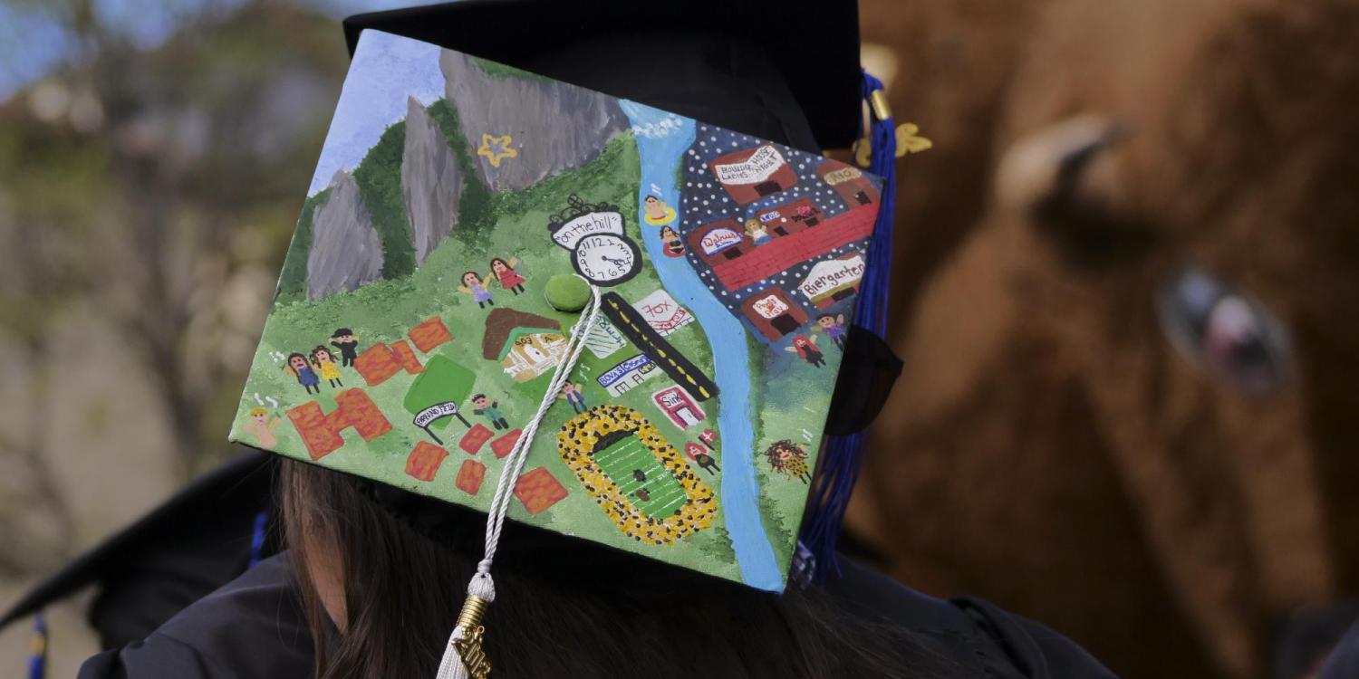painted graduation cap
