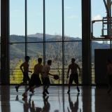 Students play basketball in the Rec Center gym