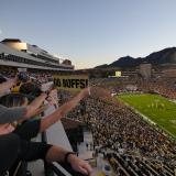 Folsom Field filled with fans.