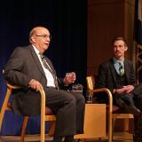 Chancellor Philip P. DiStefano answers questions during State of the Campus 2017