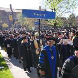 The faculty line at commencement.