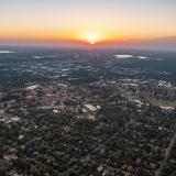 Aerial view of CU Boulder