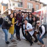 Alumni gather for a photo at Buffs on Tap event