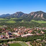 aerial view of CU Boulder