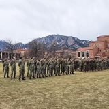 Military units from across the US competing in the Colorado Meet on campus