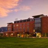 Aerospace Engineering Sciences Building at sunset