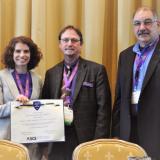 Amy Javernick-Will accepts award at Construction Research Congress in New Orleans