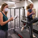 A runner on a treadmill