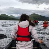 Ava Berrier canoeing in Scandanavia