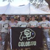 Cadets David McCormick, Colin Campbell, Maxwell Leicester, Cary Sullivan and Andrew Dahm post-race