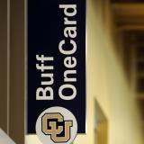 A Buff OneCard office sign