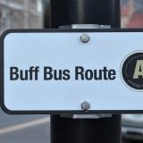 New Buff Bus Route signage