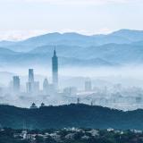 Taiwan landscape and skyscrapers