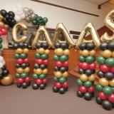 Balloon display adds color and cheer at the Center for African and African American Studies grand opening. (Casey Cass)