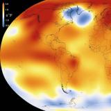 Map depicting Earth's climate change