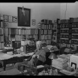 Theo Cockrell sits in his office