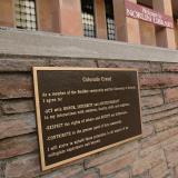 A plaque showing the Colorado Creed.