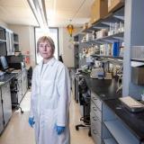 Researcher Corrie Detweiller in the lab