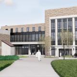 Rendering of business-engineering building expansion