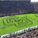 CU marching band spells out CU on the football field