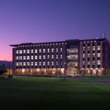 CU Boulder's Aerospace Engineering Sciences Building lights up at night
