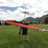 Pilot Dan Hesseliusl with drone aircraft