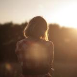 Women looking at sunrise