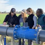 Researchers work on a project to develop a blockchain and sensor platform for groundwater conservation in California.  