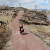 Joep van Dijk travels by bike as part of his journey to CU Boulder