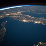 View of Italy from space