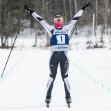 Junior Petra Hyncicova celebrates win on the slopes