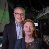 Henry Kapteyn and Margaret Murnane in their lab