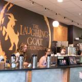 Campus community members visit Laughing Goat coffee shop in Norlin Library