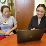 María Teresa Navas Mejía, a long-term employee at the University of Colorado Boulder, recently received her green card thanks to Carina De La Torre and students in the law school's Immigration Defense Clinic.  Credit: Stephanie Daniel/The World