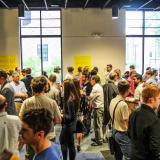 People mingle at New Venture Challenge event