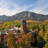 Old Main building during fall