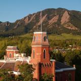 Old Main building in spring