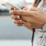 Young person checking cellphone