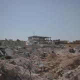 Earthquake rubble in Syria after an earthquake hit the country in Feburary