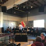 Musicians performing at Rayback Collective