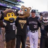 Chip, Clyde, Eddie Butler and Milo at Coors Field