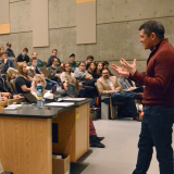 A classroom on the CU Boulder campus